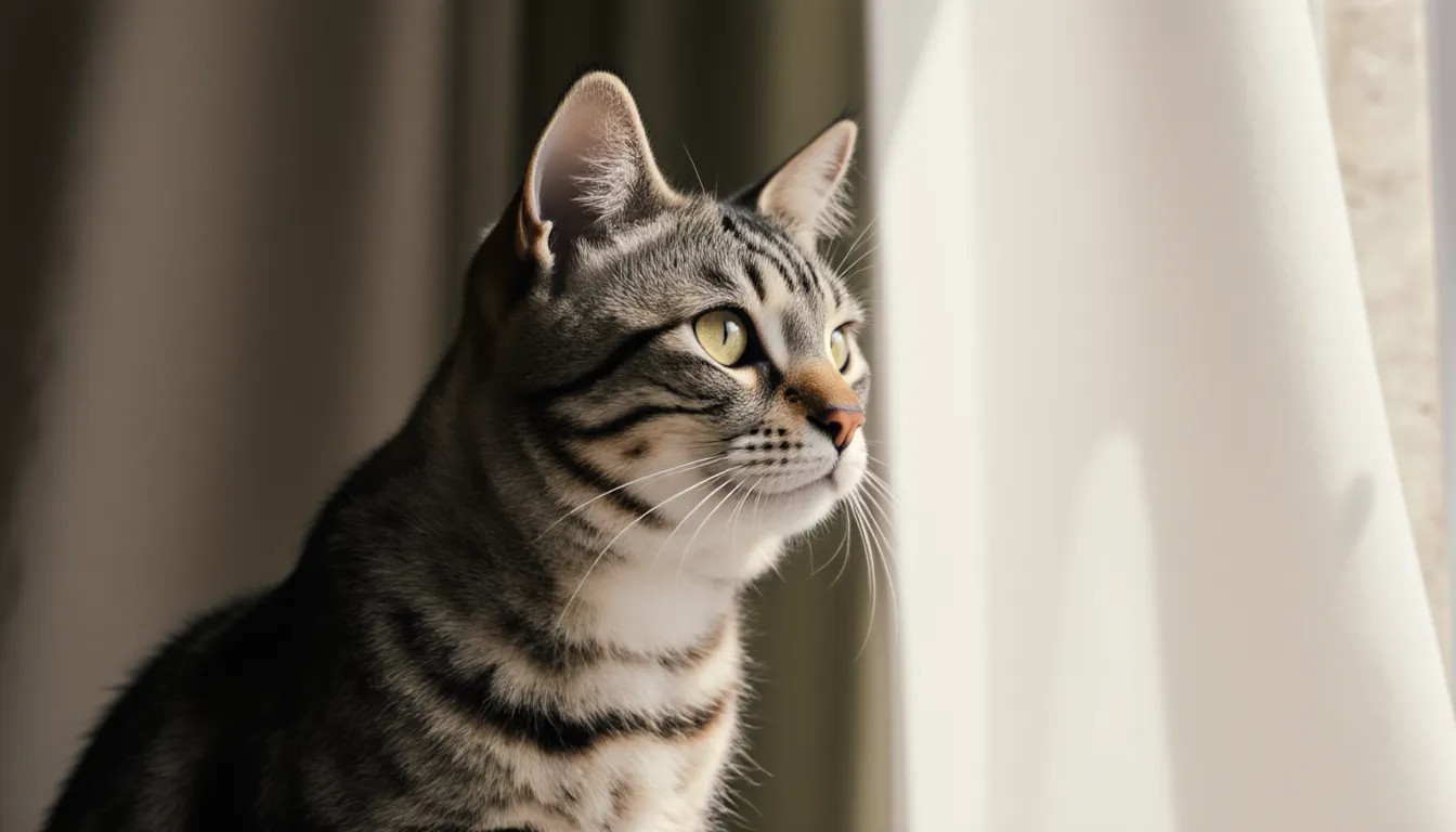 Cat with slightly matted fur due to reduced grooming