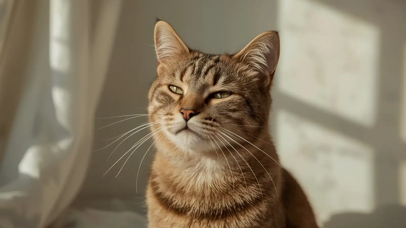 “Cat giving a slow blink as a sign of trust”